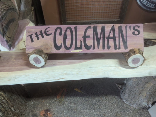 Custom Cedar Sign