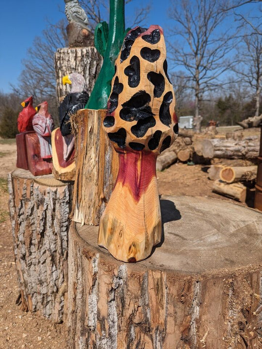 Chainsaw Carved Morel Mushroom