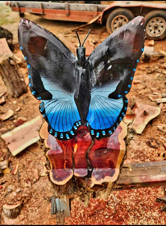 Chainsaw Carved Butterfly