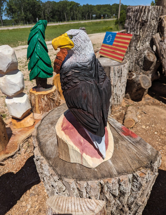 Chainsaw Carved Bald Eagle