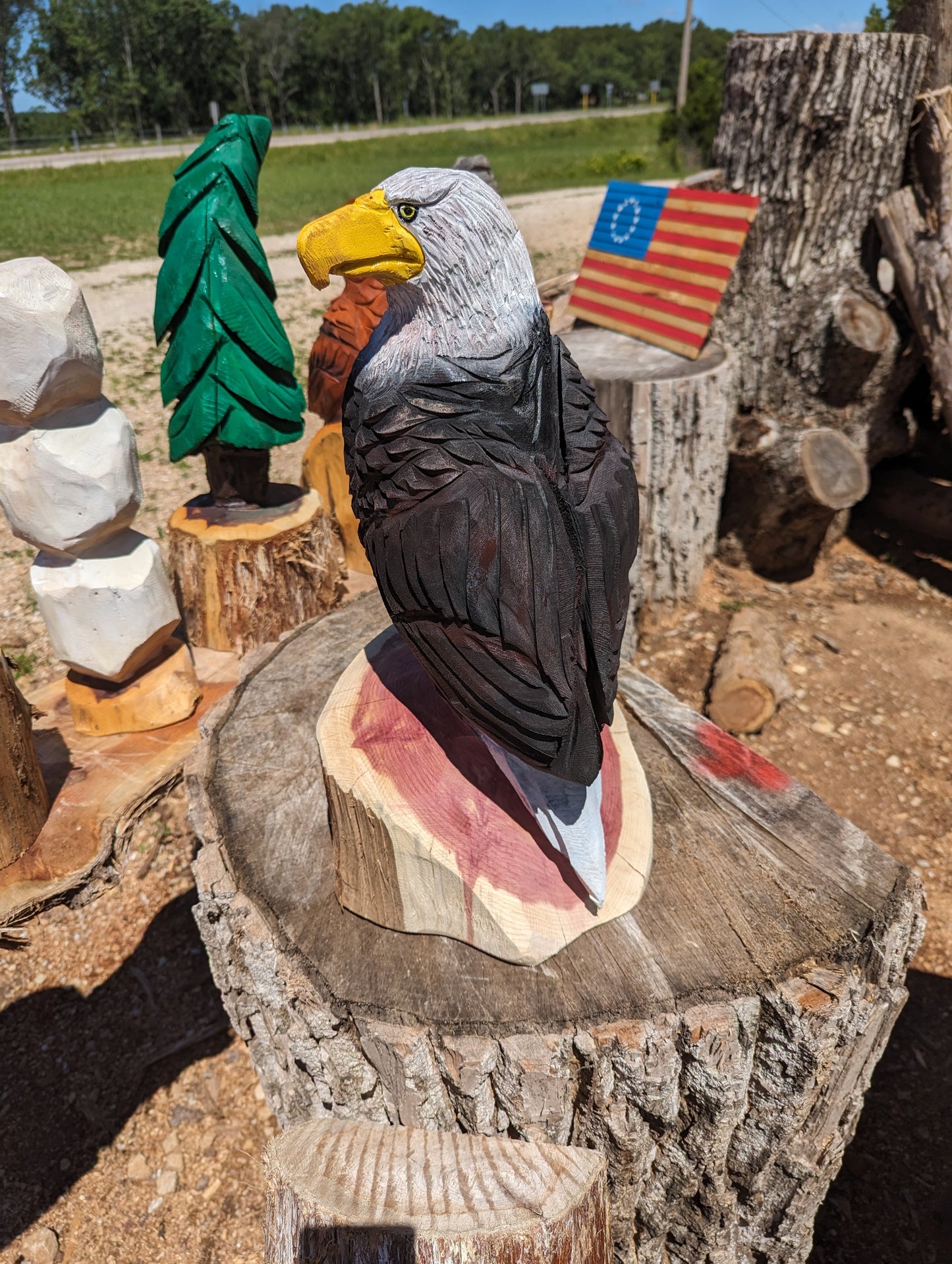 Chainsaw Carved Bald Eagle